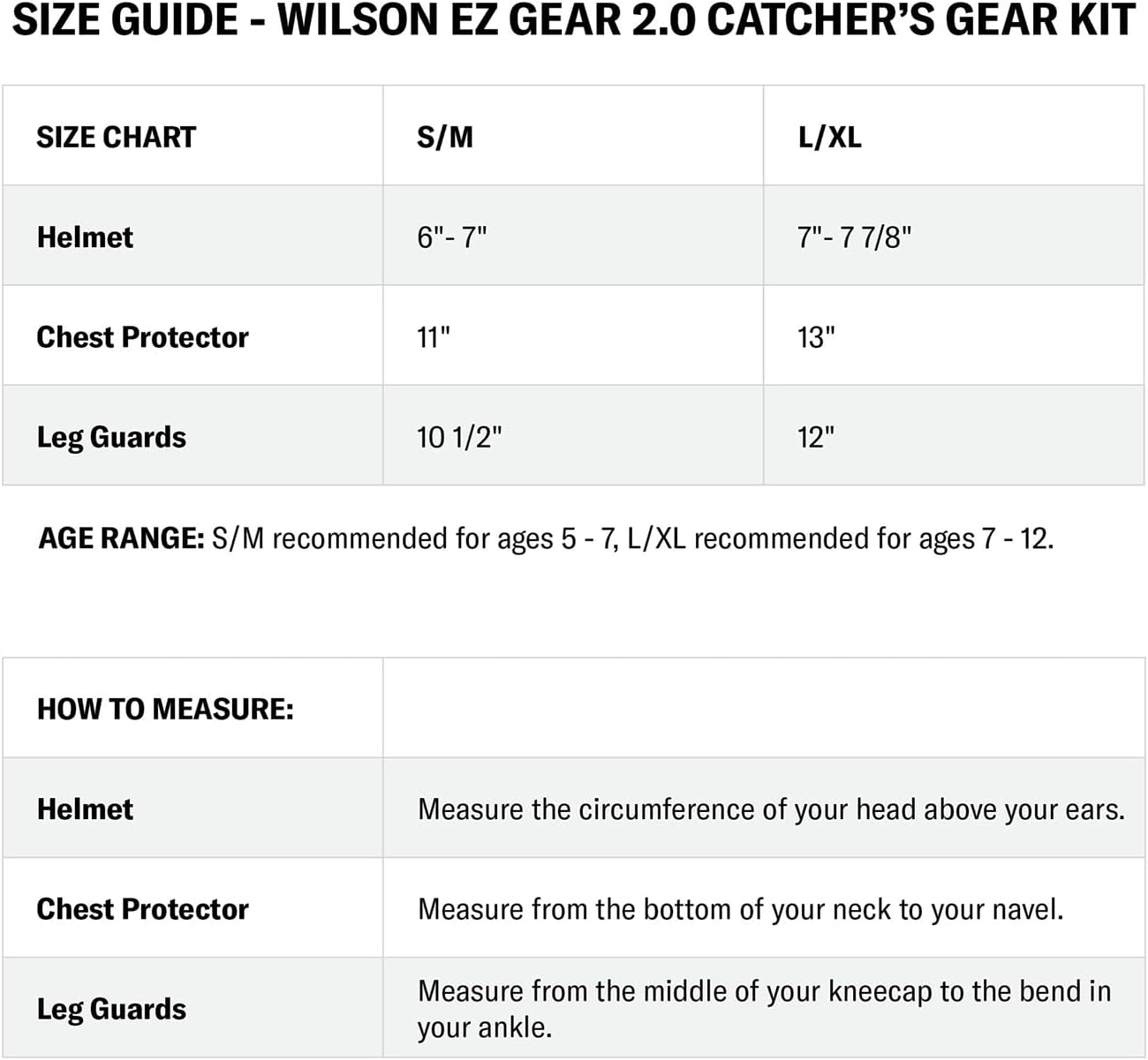 Wilson EZ Gear 2.0 Catcher’s Gear Kit - Black
