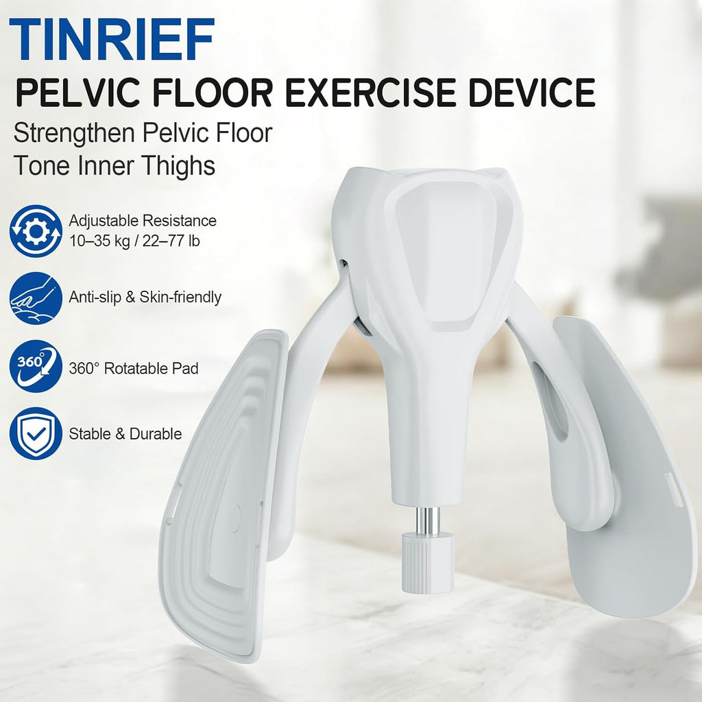 Pelvic Floor Exercise Devices 77lb Adjustable Kegel Exerciser with Band | Pelvic Floor Muscle Training, Inner Thigh & Thigh Trainer, Postpartum Recovery Support for Women,Suitable for Women and Men
