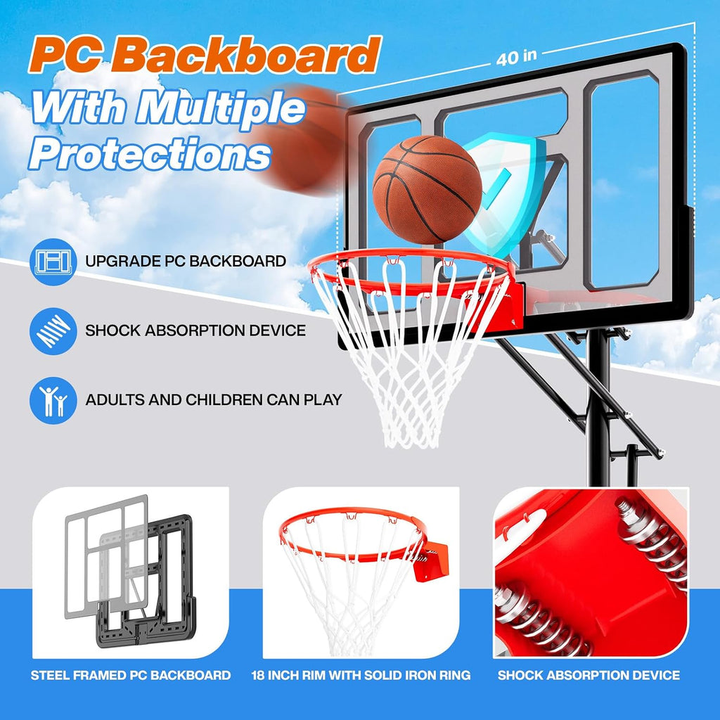 Basketball Hoop 40/44/48 Inch Impact Backboard