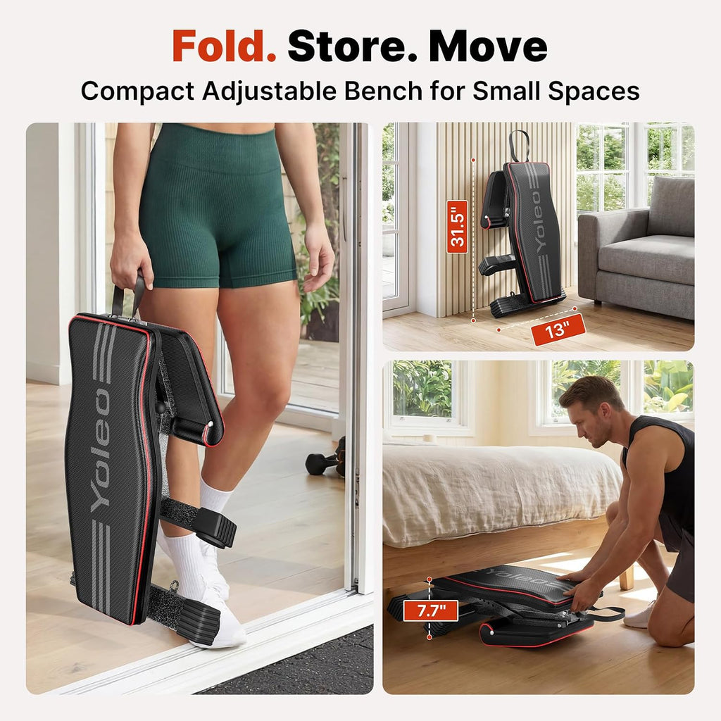 YOLEO Adjustable Weight Bench for Home Gym
