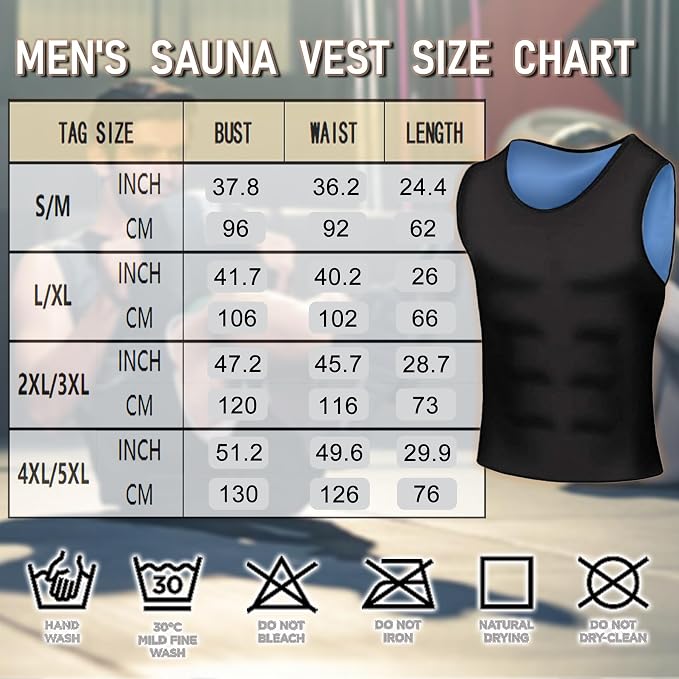 Sauna Vest for Men Waist Trainer