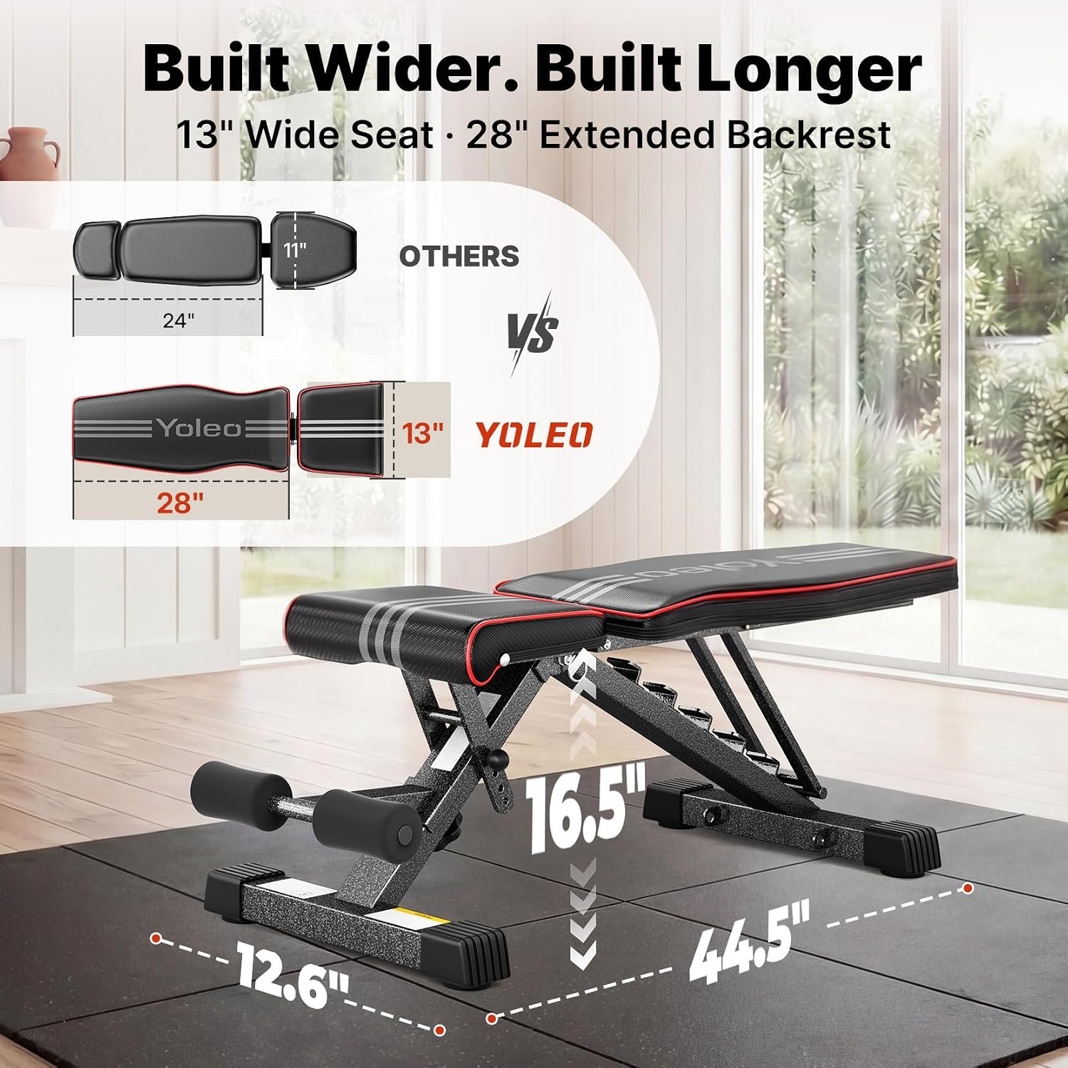 YOLEO Adjustable Weight Bench for Home Gym